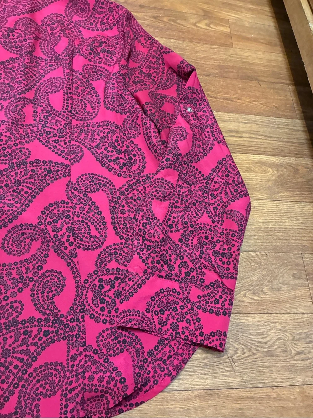 Michael Kors Paisley Zip Up Blouse Size XL NWT